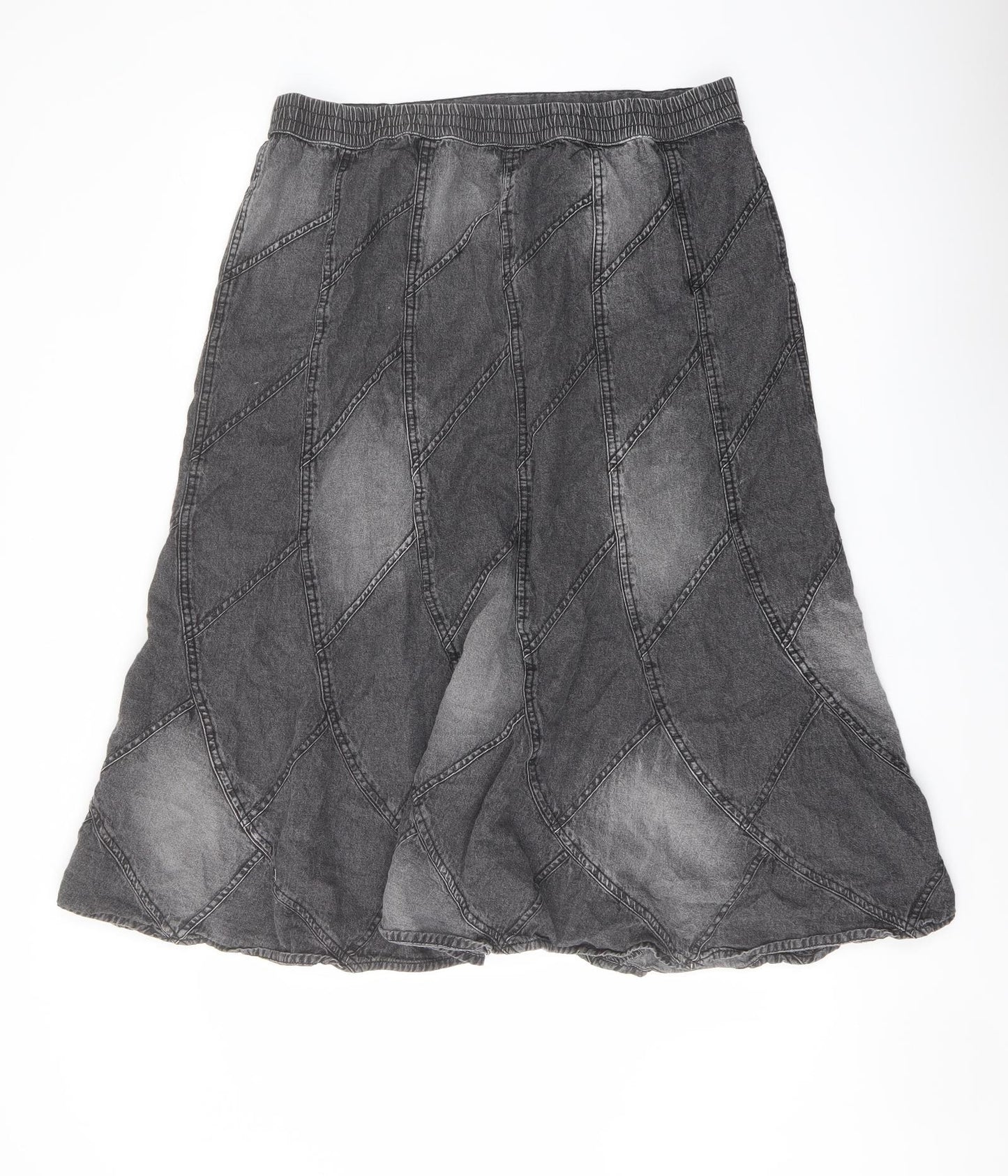 Klass Womens Grey Cotton Flare Skirt Size 18