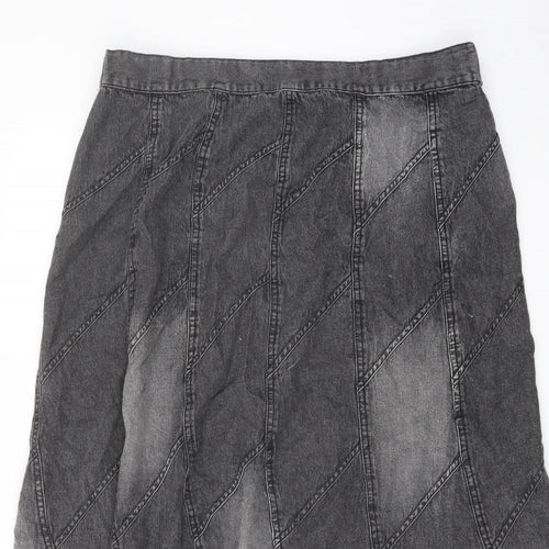 Klass Womens Grey Cotton Flare Skirt Size 18