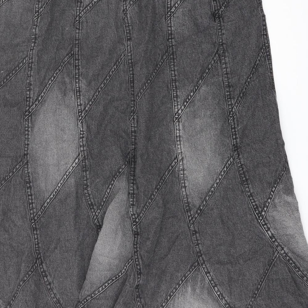 Klass Womens Grey Cotton Flare Skirt Size 18