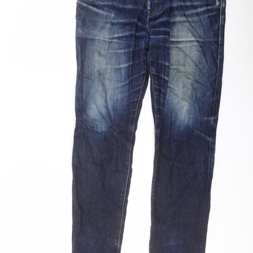 Gap Mens Blue Cotton Skinny Jeans Size 34 in L30 in Regular Button