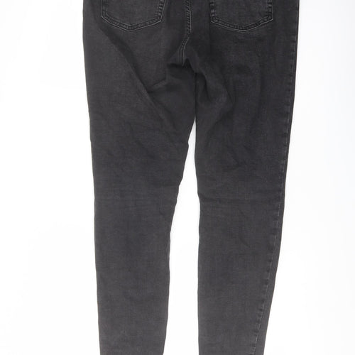 Denim & Co. Womens Grey Cotton Skinny Jeans Size 16 L28 in Regular Button