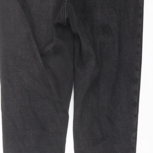 Denim & Co. Womens Grey Cotton Skinny Jeans Size 16 L28 in Regular Button
