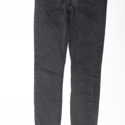 Denim & Co. Womens Grey Cotton Skinny Jeans Size 10 L27 in Regular Button
