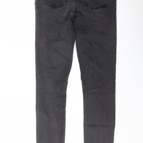 Denim & Co. Womens Grey Cotton Skinny Jeans Size 10 L27 in Regular Button