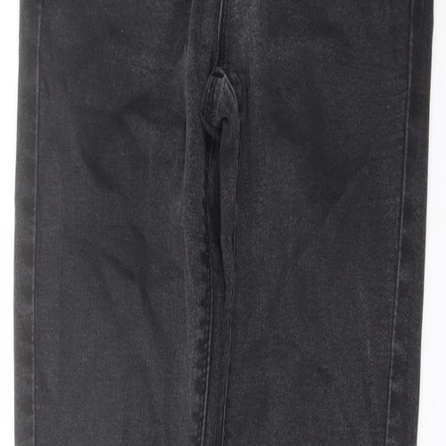 Denim & Co. Womens Grey Cotton Skinny Jeans Size 10 L27 in Regular Button