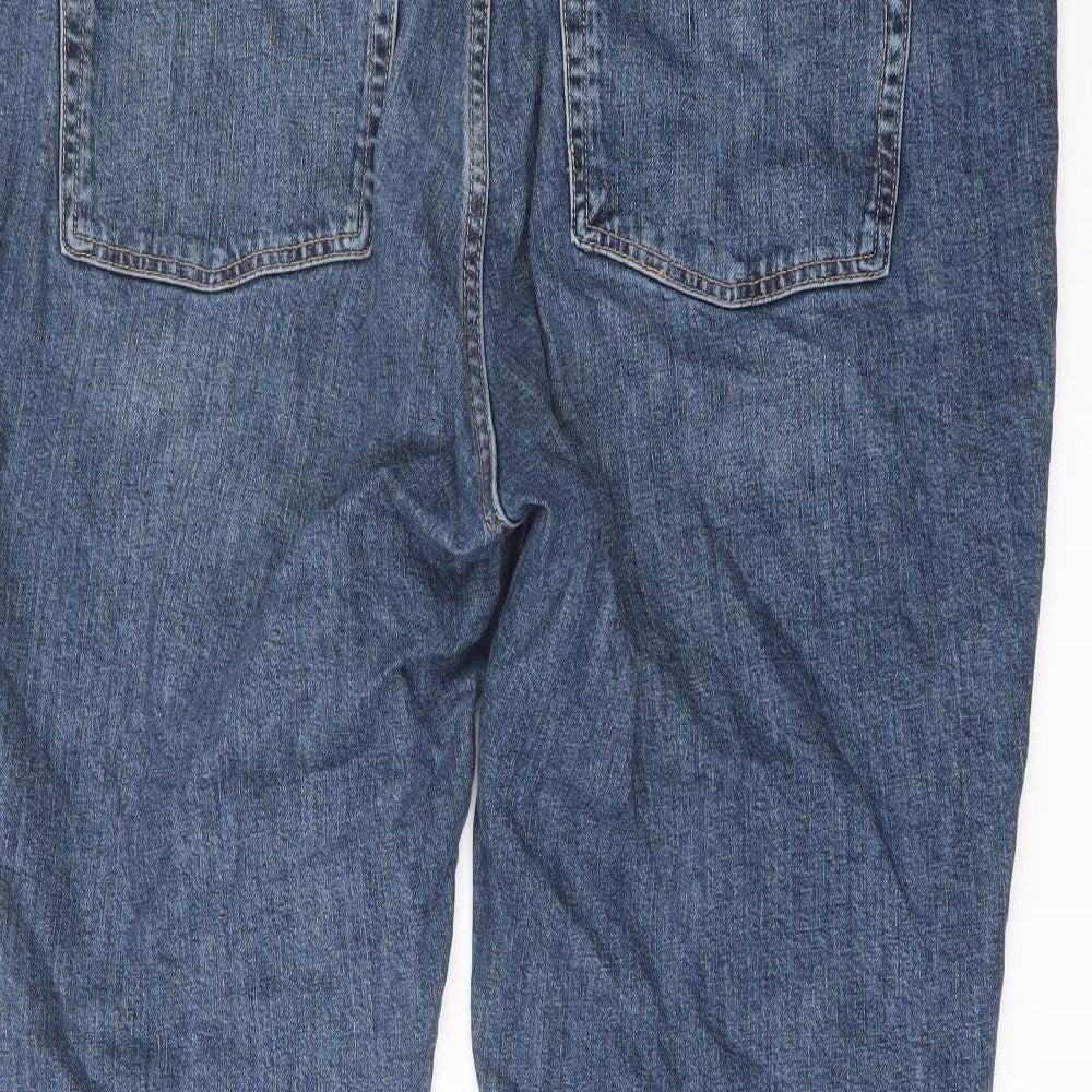 Mango Womens Blue Cotton Mom Jeans Size 24 L26 in Regular Button