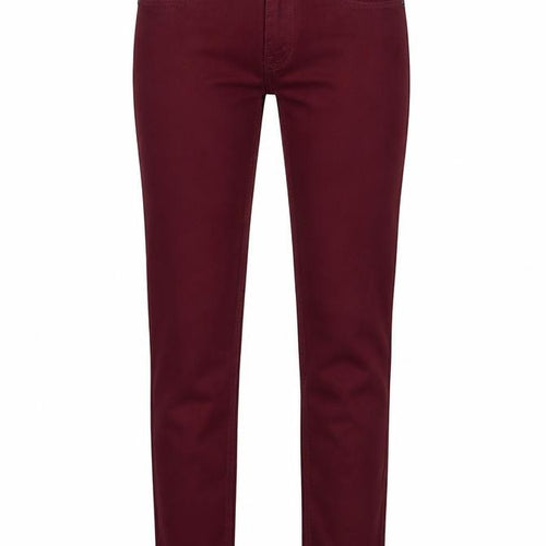 Topshop Womens Red Cotton Straight Jeans Size 26 in L30 in Regular Button