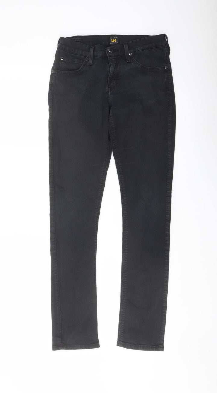 Lee Womens Black Cotton Jegging Jeans Size 26 in L29 in Regular Button