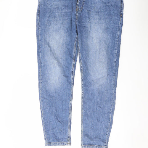 Topman Mens Blue Cotton Skinny Jeans Size 36 in L30 in Regular Button
