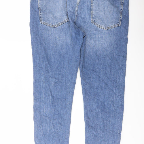 Topman Mens Blue Cotton Skinny Jeans Size 36 in L30 in Regular Button