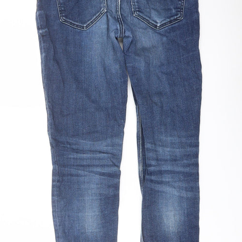 Stradivarius Womens Blue Cotton Skinny Jeans Size 10 L27 in Regular Button