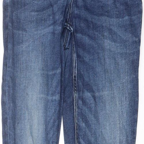 Stradivarius Womens Blue Cotton Skinny Jeans Size 10 L27 in Regular Button