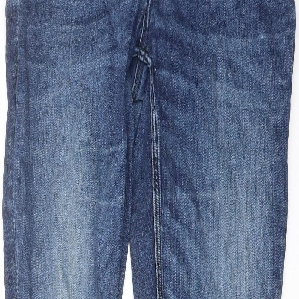 Stradivarius Womens Blue Cotton Skinny Jeans Size 10 L27 in Regular Button