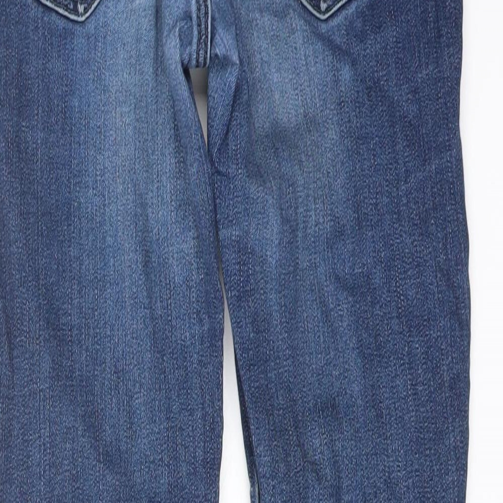 Stradivarius Womens Blue Cotton Skinny Jeans Size 10 L27 in Regular Button
