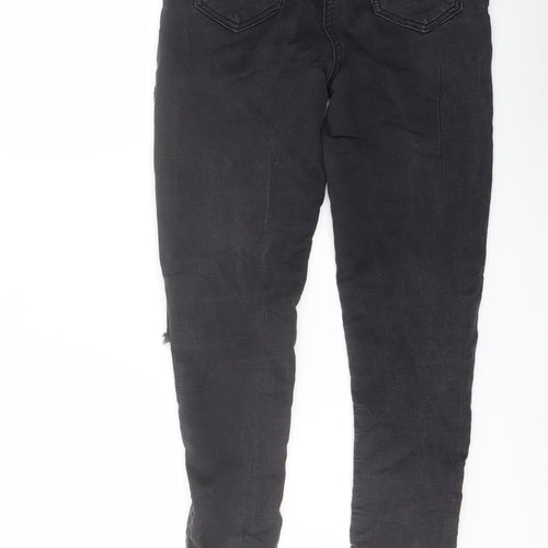 PARISIAN SIGNATURE Womens Grey Cotton Skinny Jeans Size 6 L27 in Regular Button
