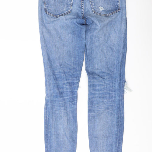Madewell Womens Blue Cotton Skinny Jeans Size 24 in L29 in Regular Button