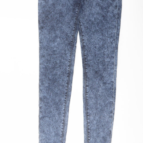 Denim & Co. Womens Blue Cotton Jegging Jeans Size 8 L28 in Regular Button