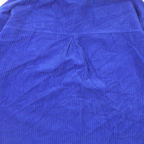 Denim & Co. Womens Blue Jacket Size 14 Button