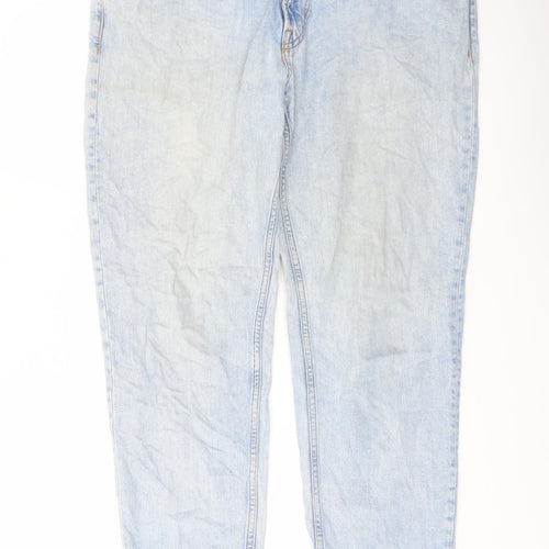 H&M Mens Blue Cotton Tapered Jeans Size 33 in L32 in Regular Button