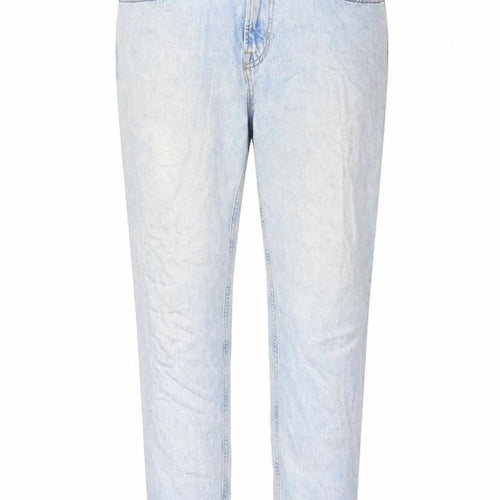 H&M Mens Blue Cotton Tapered Jeans Size 33 in L32 in Regular Button