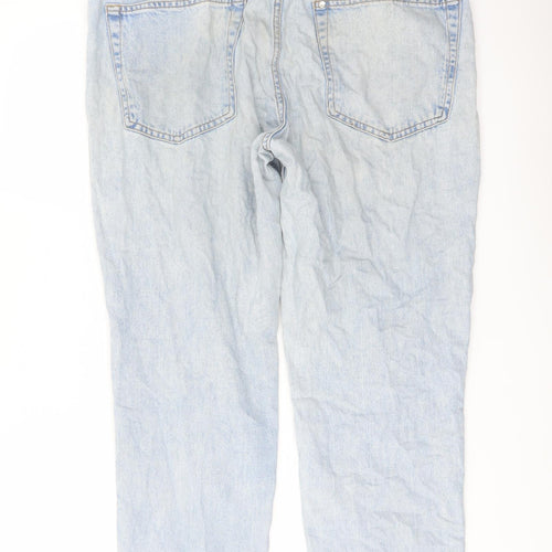 H&M Mens Blue Cotton Tapered Jeans Size 33 in L32 in Regular Button
