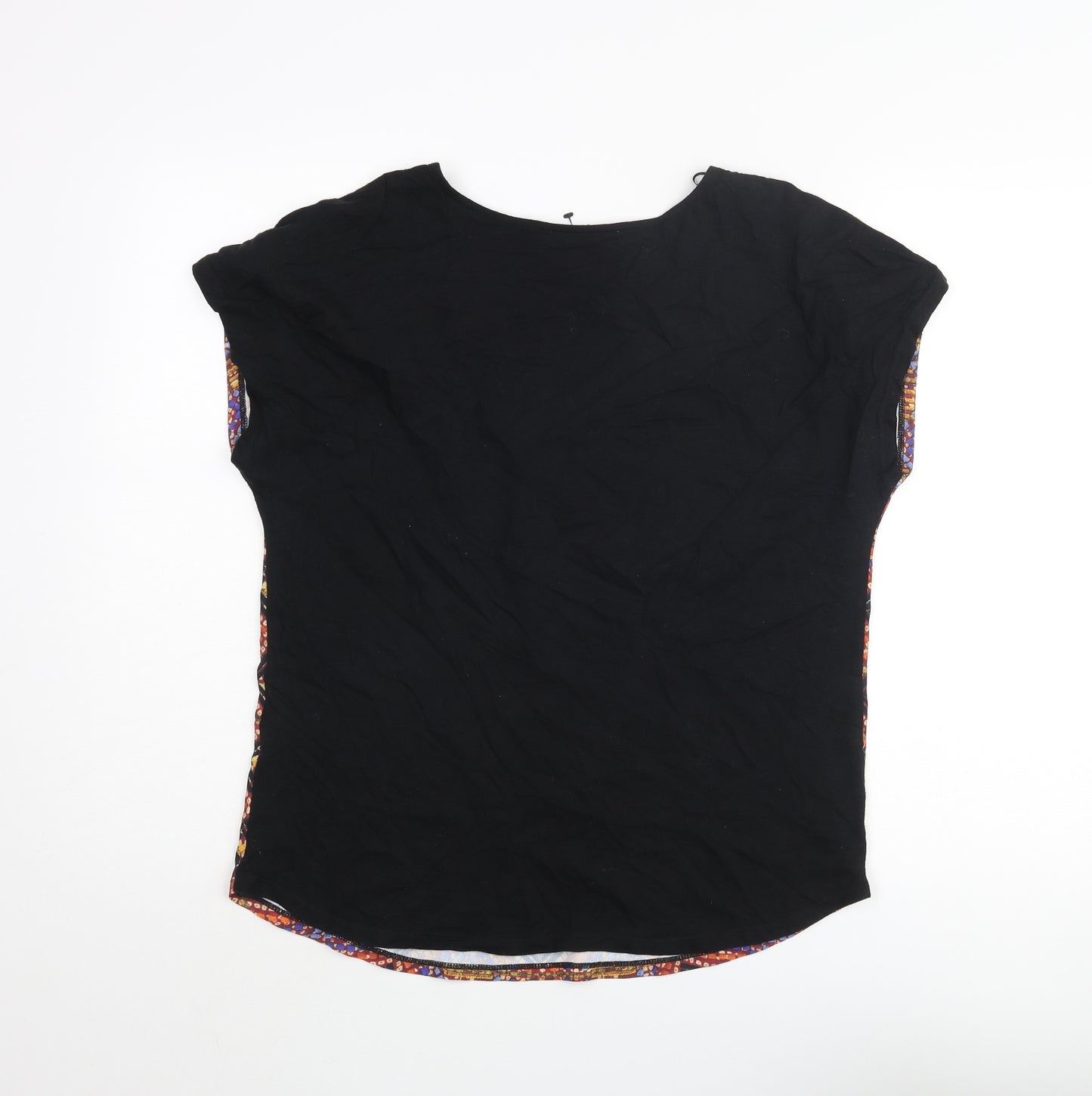Indigo Womens Multicoloured Polyester Basic Blouse Size 10 Round Neck - Geometric Front Print