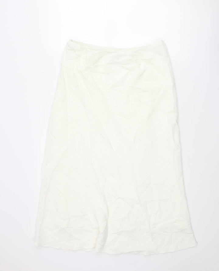 Alex & Co Womens Ivory Viscose A-Line Skirt Size 16