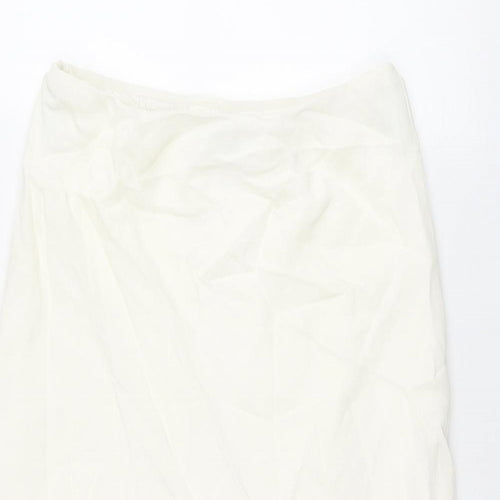 Alex & Co Womens Ivory Viscose A-Line Skirt Size 16