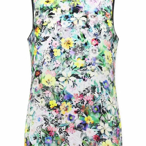 Warehouse Womens Multicoloured Viscose Camisole Blouse Size 12 Round Neck - Floral Front Print