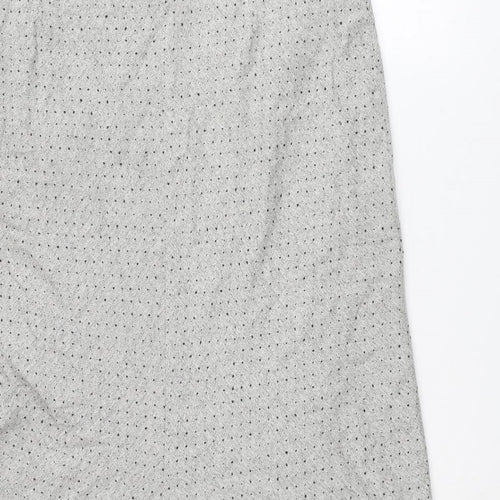 Kaliko Womens Grey Polka Dot Viscose Maxi Skirt Size 18 Zip