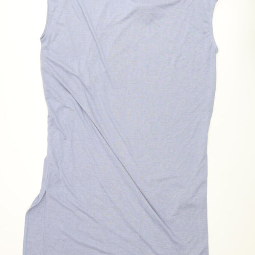 Lefties Womens Blue Polyester Jumper Dress Size XL Round Neck Pullover - Knot Detail