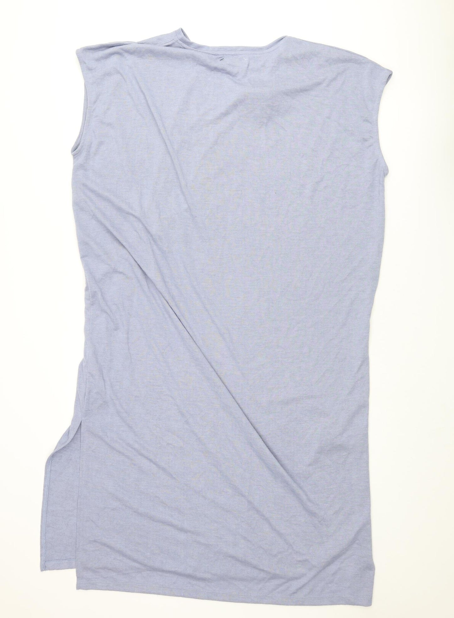 Lefties Womens Blue Polyester Jumper Dress Size XL Round Neck Pullover - Knot Detail