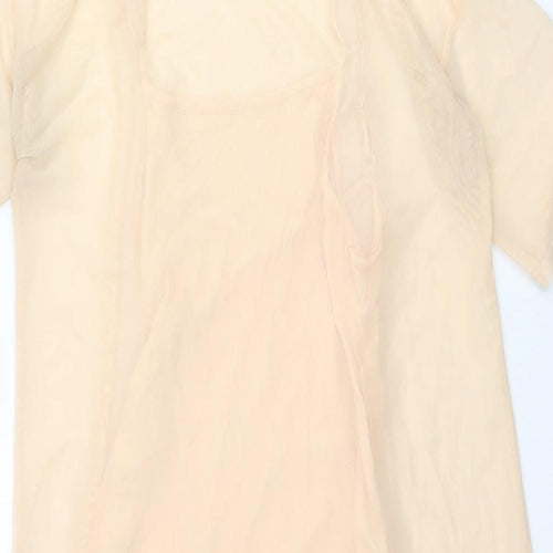 ASOS Womens Beige Polyester Mini Size 10 Round Neck Pullover