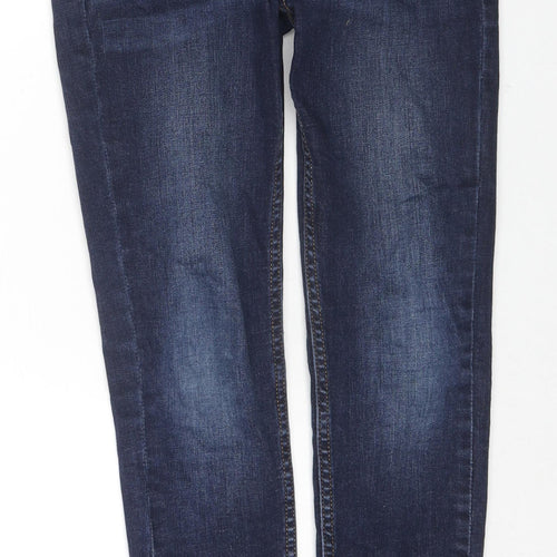 Jeff&Co Girls Blue Cotton Skinny Jeans Size 10-11 Years L26 in Regular Zip