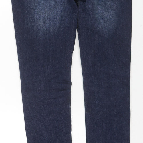 Jeff&Co Girls Blue Cotton Skinny Jeans Size 10-11 Years L26 in Regular Zip