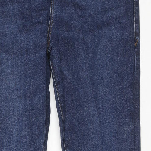 River Island Womens Blue Cotton Flared Jeans Size 12 L32 in Regular Zip