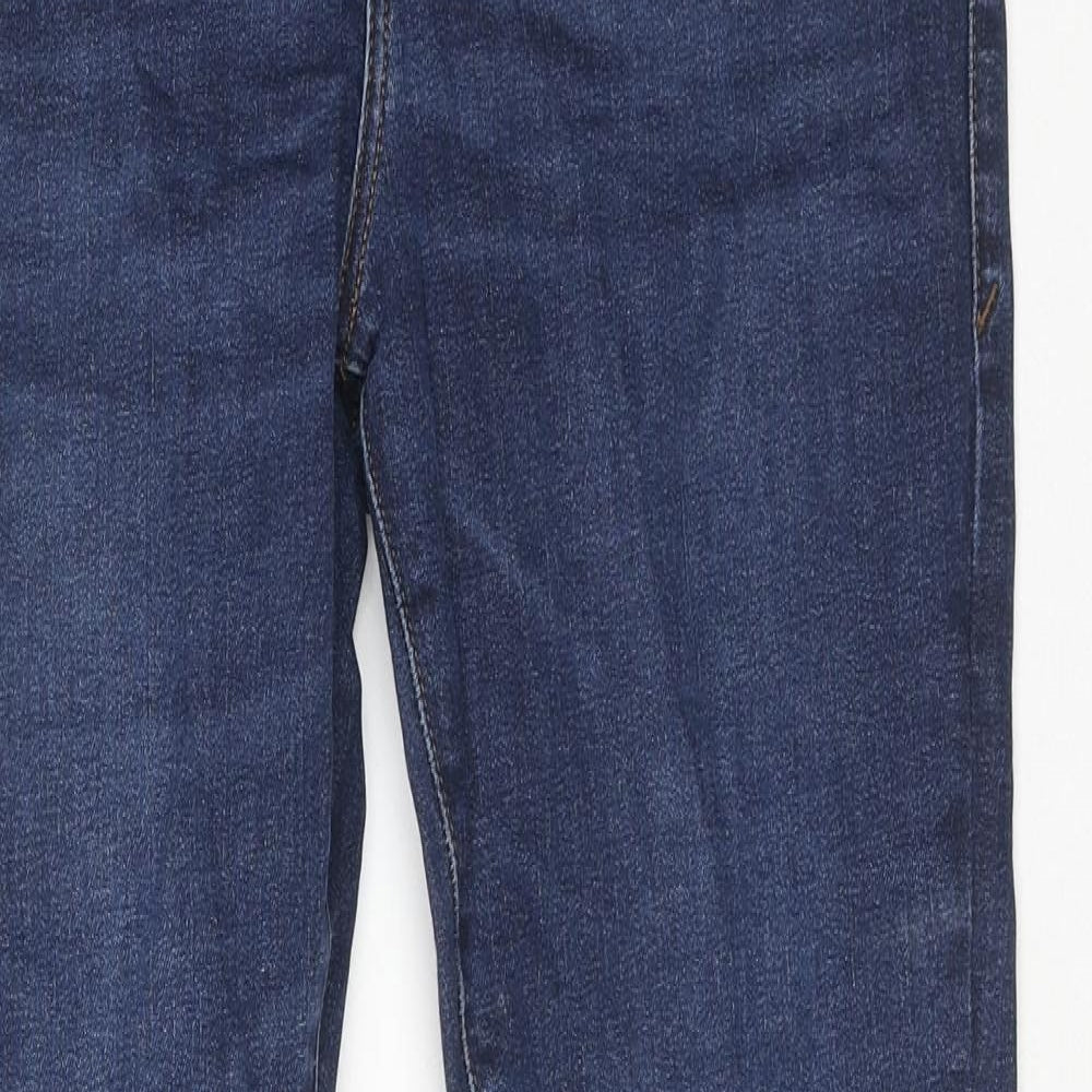 River Island Womens Blue Cotton Flared Jeans Size 12 L32 in Regular Zip