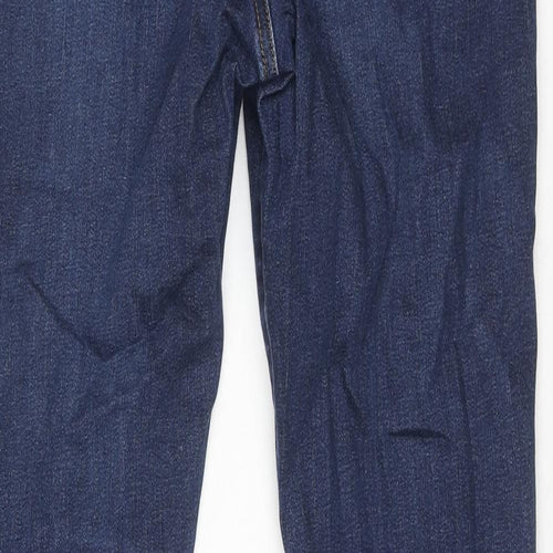 River Island Womens Blue Cotton Flared Jeans Size 12 L32 in Regular Zip