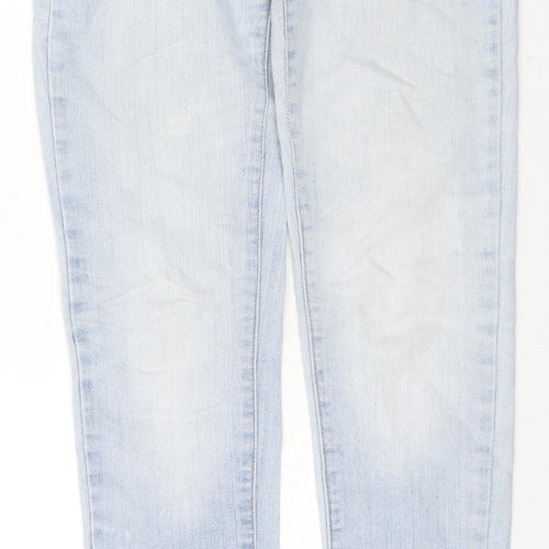 Denim & Co. Womens Blue Cotton Skinny Jeans Size 6 L31 in Regular Zip