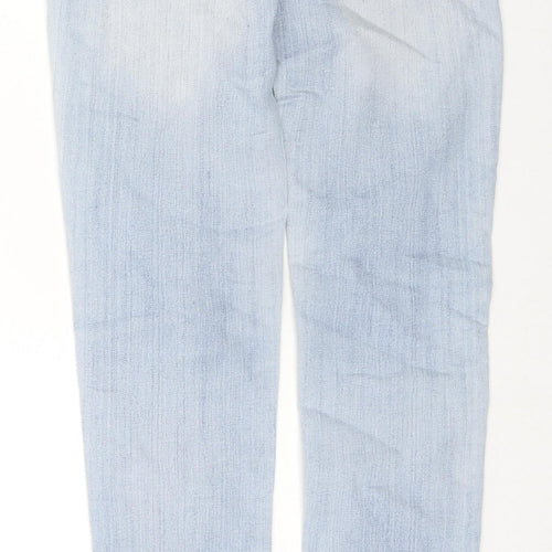 Denim & Co. Womens Blue Cotton Skinny Jeans Size 6 L31 in Regular Zip