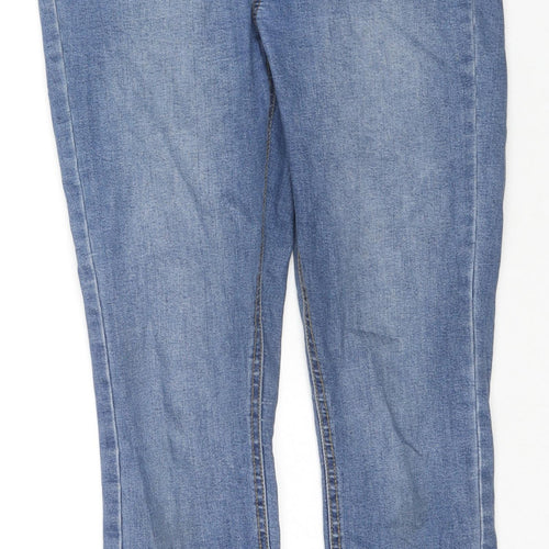 Denim & Co. Womens Blue Cotton Skinny Jeans Size 12 L27 in Regular Zip