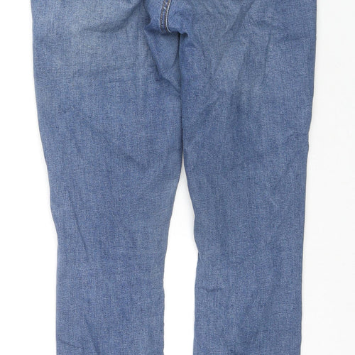 Denim & Co. Womens Blue Cotton Skinny Jeans Size 12 L27 in Regular Zip