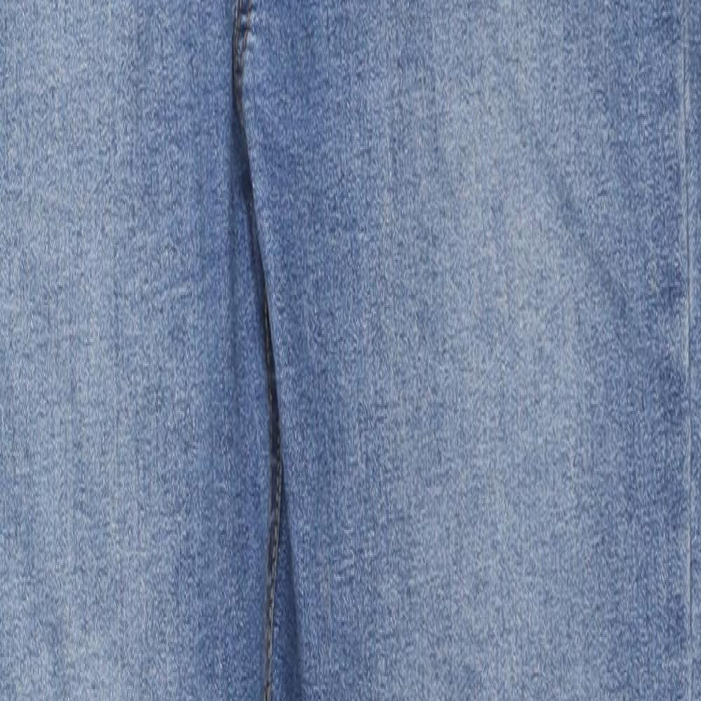 Denim & Co. Womens Blue Cotton Skinny Jeans Size 12 L27 in Regular Zip