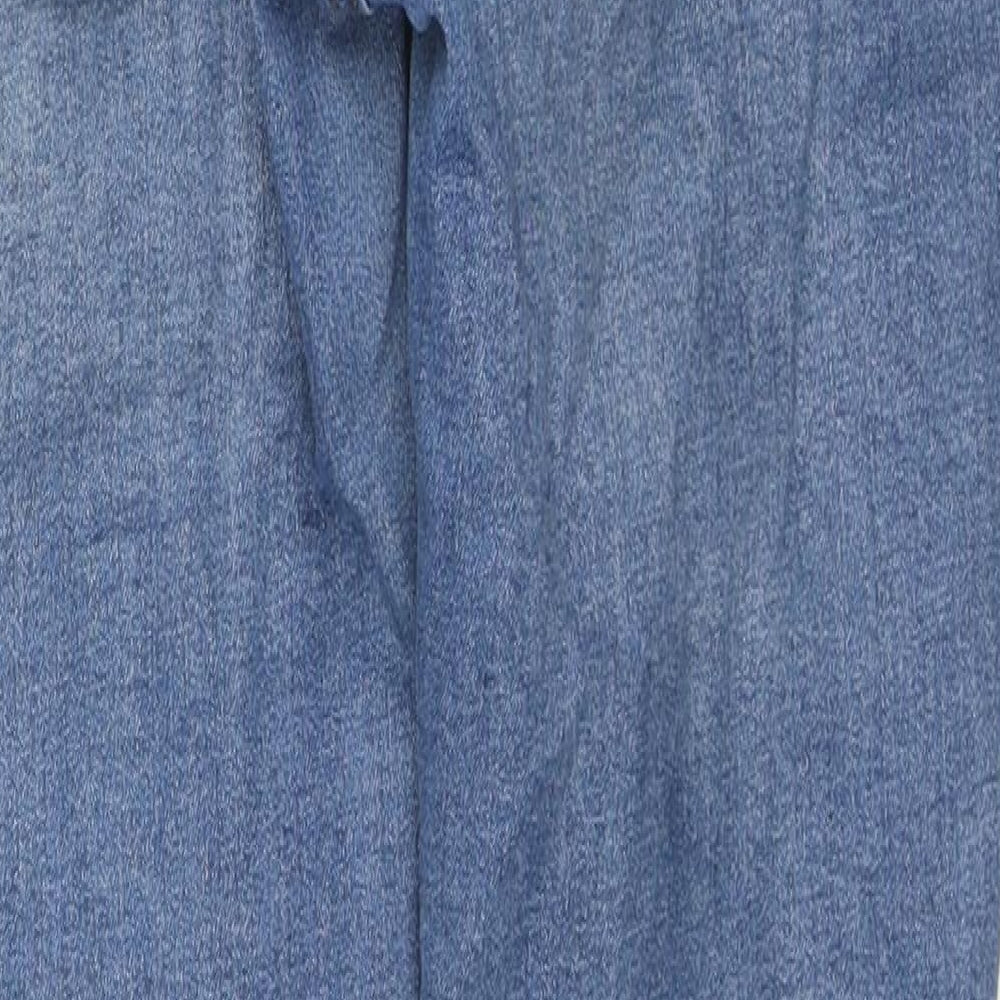 Denim & Co. Womens Blue Cotton Skinny Jeans Size 12 L27 in Regular Zip