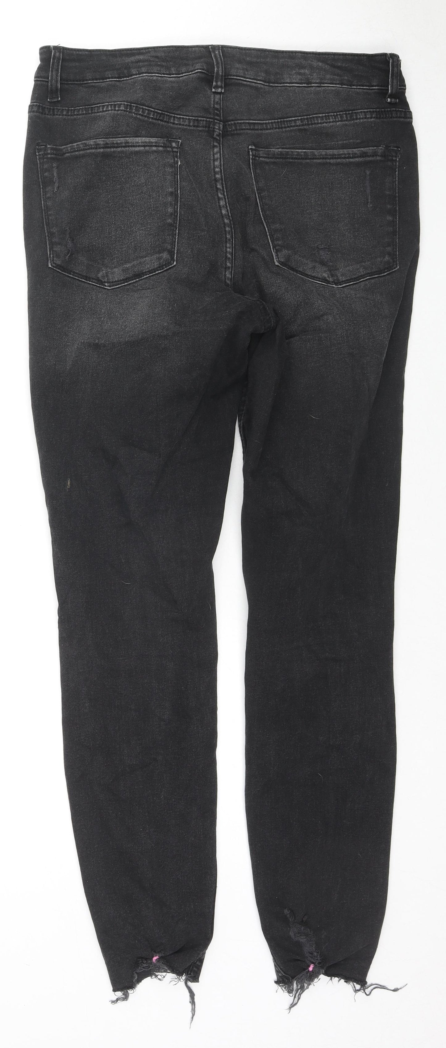 Denim & Co. Womens Blue Cotton Skinny Jeans Size 14 L27 in Regular Zip