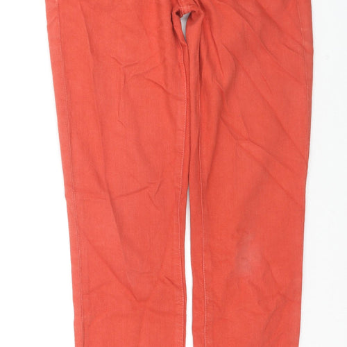 Current/Elliott Womens Orange Cotton Skinny Jeans Size 26 in L28 in Regular Zip