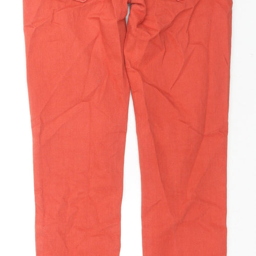Current/Elliott Womens Orange Cotton Skinny Jeans Size 26 in L28 in Regular Zip
