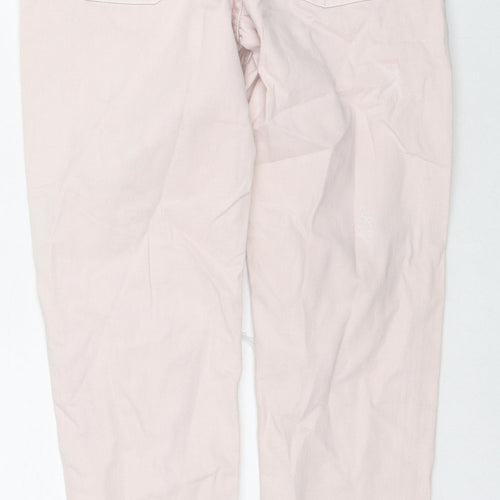 Zara Womens Pink Cotton Skinny Jeans Size 32 in L27 in Regular Zip