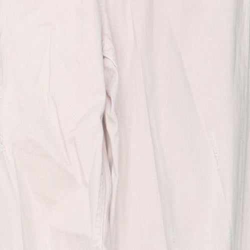 Zara Womens Pink Cotton Skinny Jeans Size 32 in L27 in Regular Zip