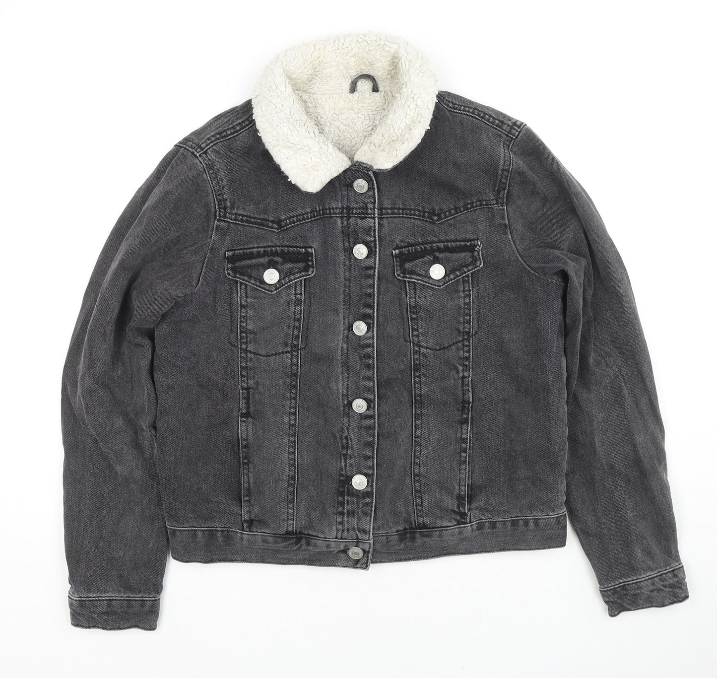 Topshop Womens Black Jacket Size 8 Button